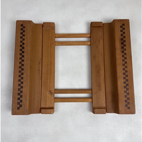 Pampered Chef Wood Wooden Casserole Dish Adjustable Trivet 2130 Pot Holder Vtg - Picture 1 of 6